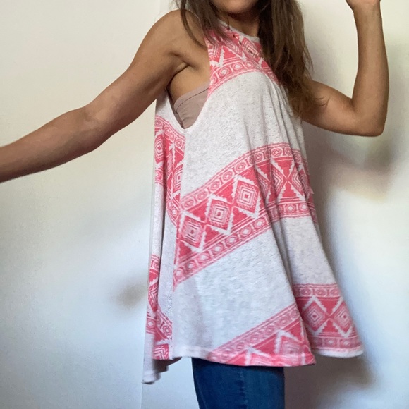 High Neck Boho Swing Tunic Tank - Picture 4 of 4